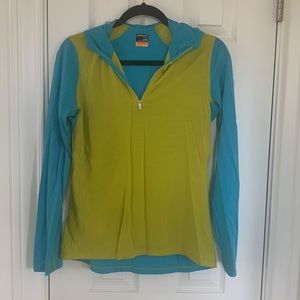 ICEBREAKER Merino Wool, Top with hoodie, Size M